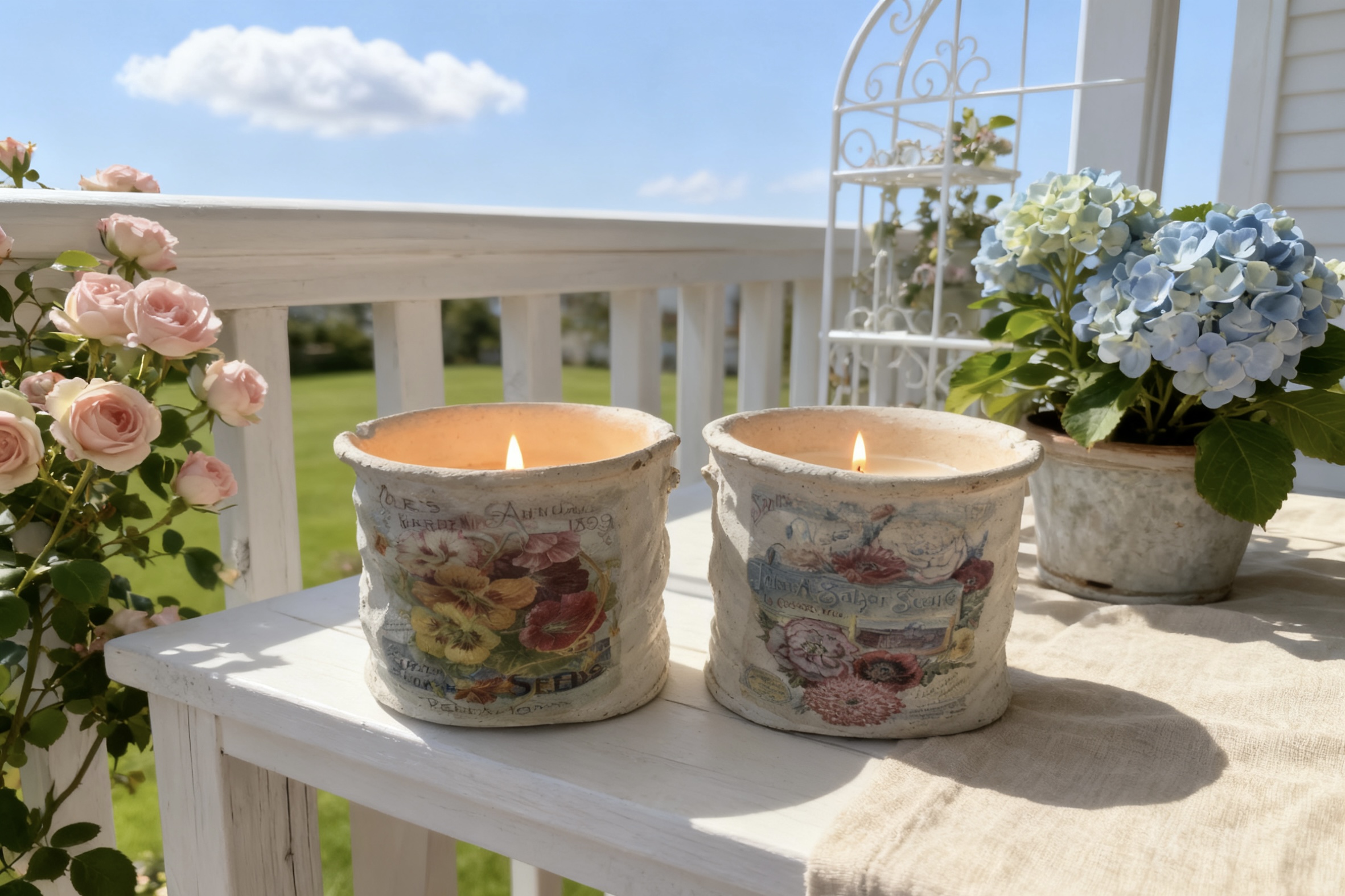 Decaled Ceramic Candle (2)